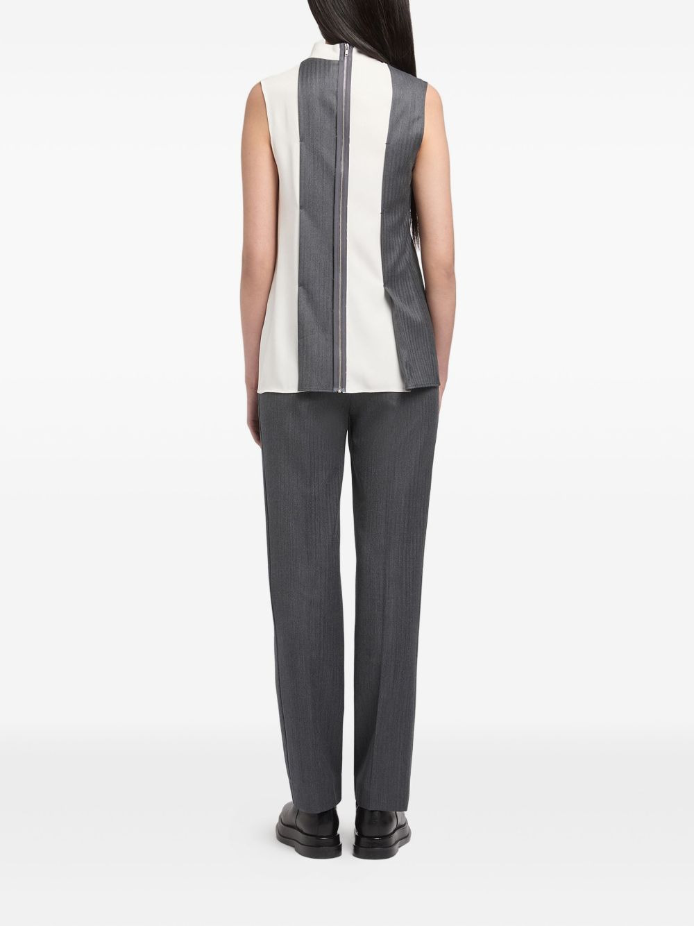 asymmetrical panelled blouse - 3