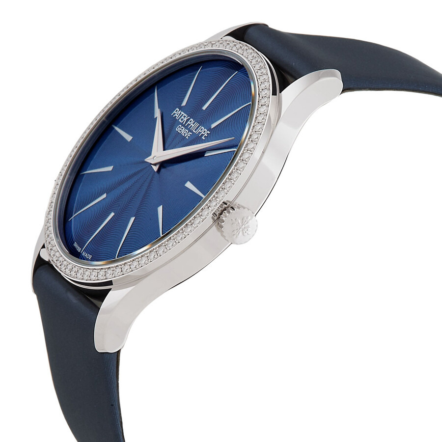 Patek Philippe Calatrava Automatic Diamond Blue Dial Ladies Watch 4997-200G-001 - 2