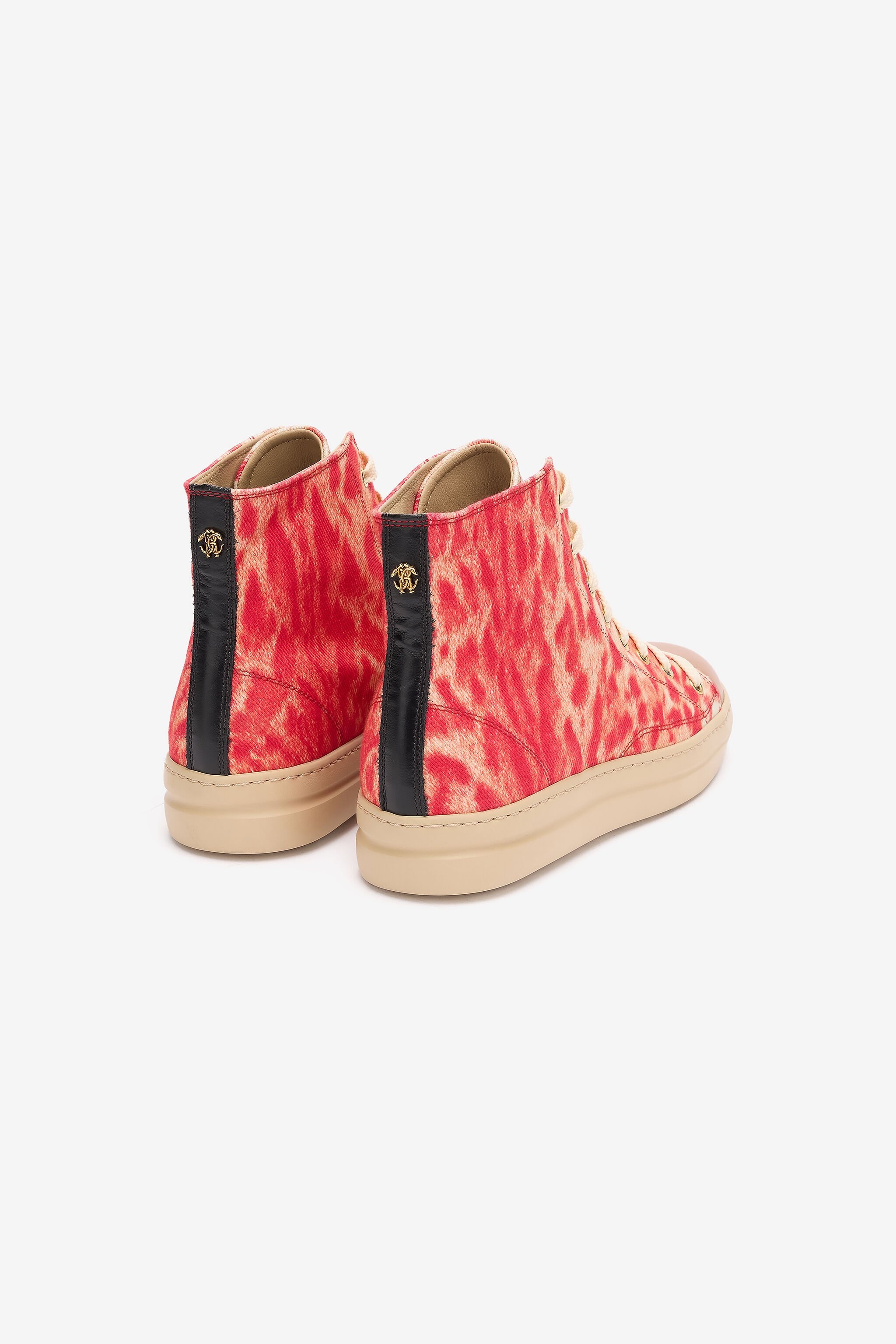 High-Top Sneakers with Zebra Print - 3