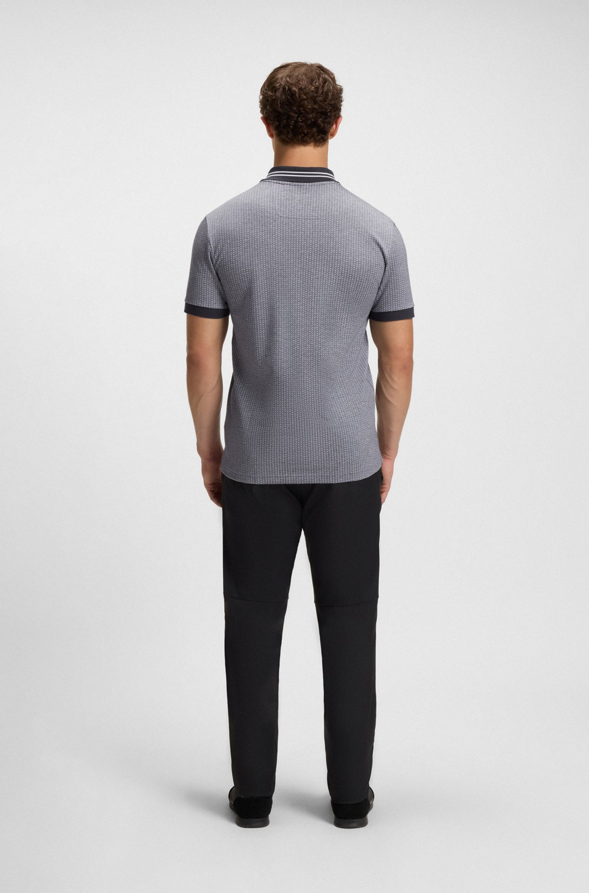 COTTON-PIQUÉ POLO SHIRT WITH DOT PRINT - 5