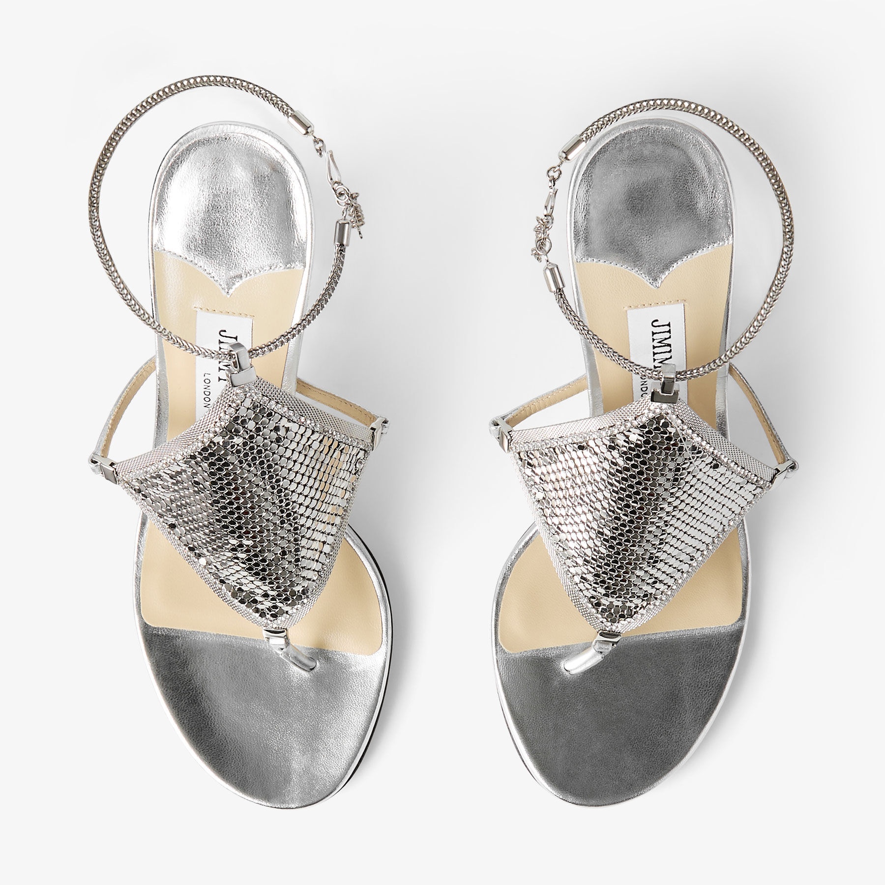Thong
Metallic Nappa Leather Sandal with Metal Mesh - 5