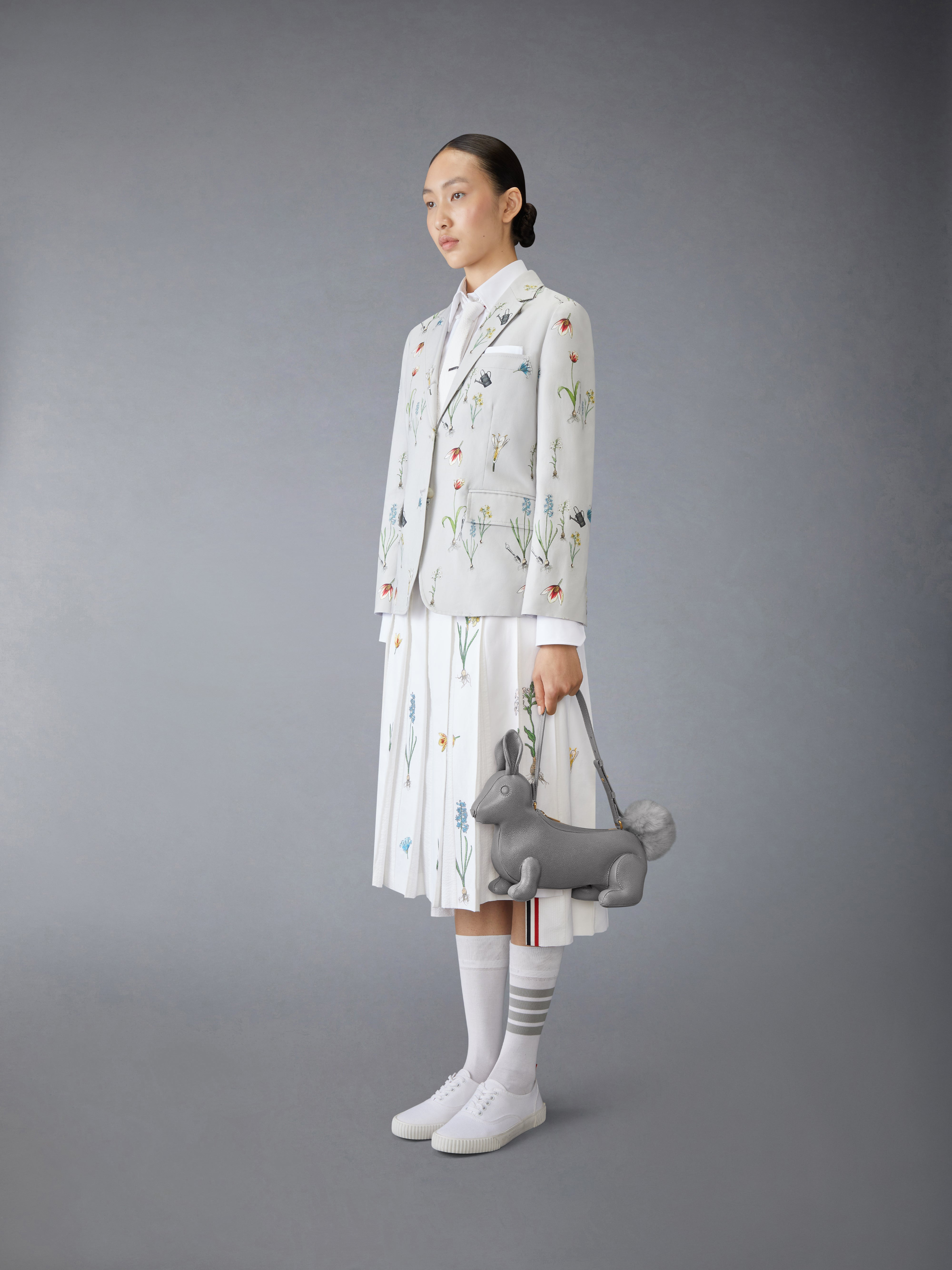 Pebble Grain Rabbit Baguette Bag - 4