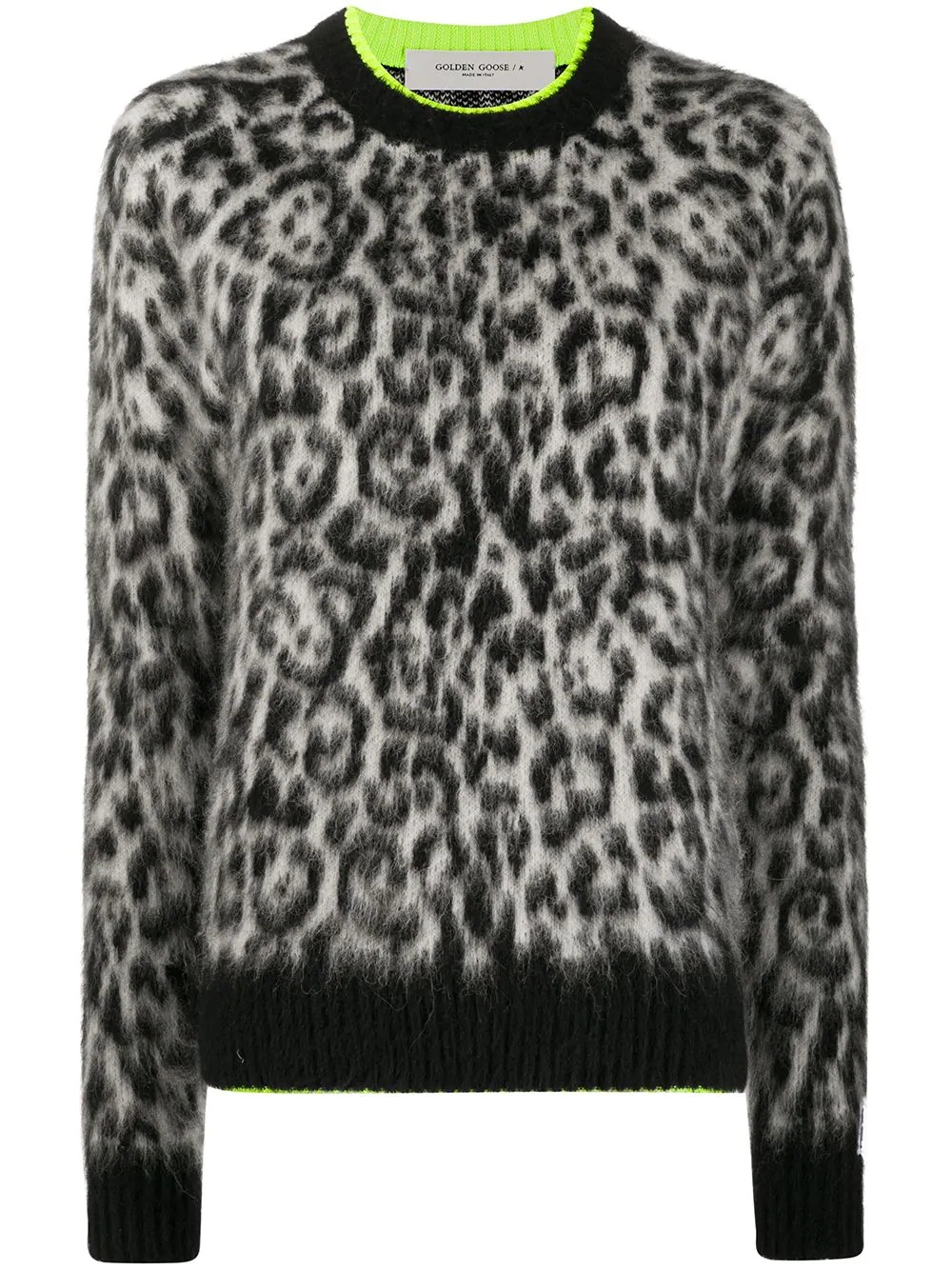 leopard mohair knit jumper - 1