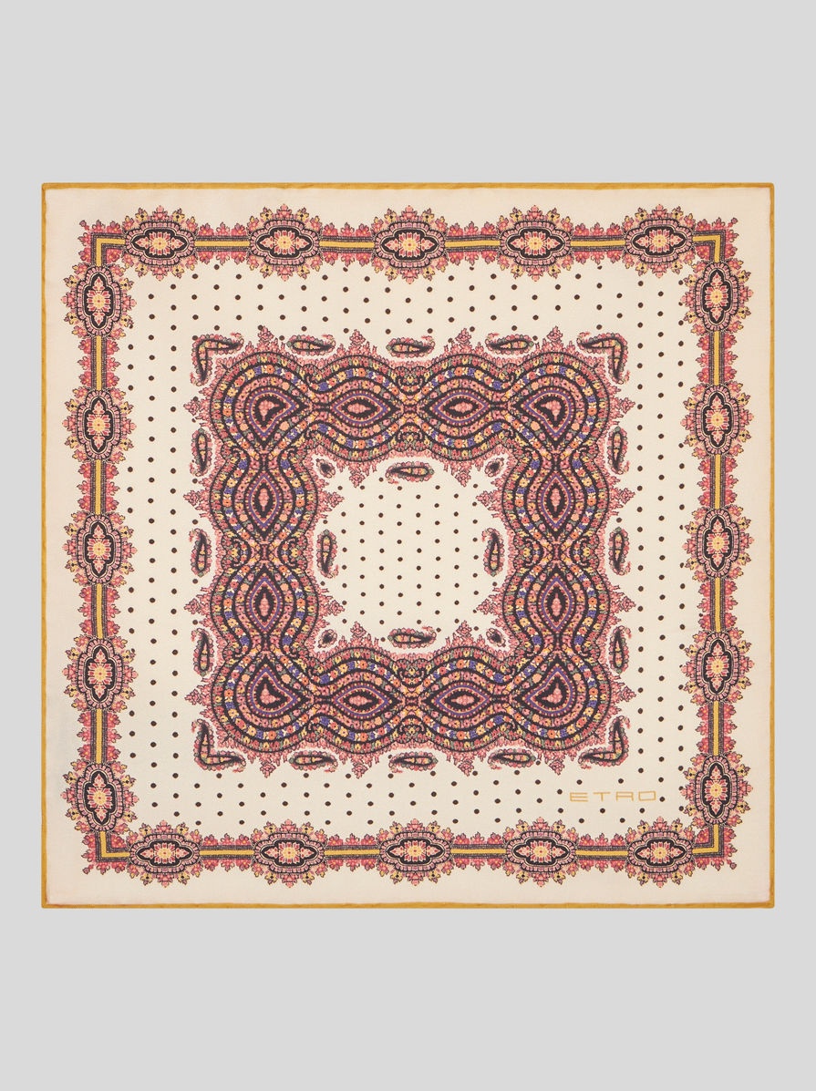PRINTED SILK TWILL SCARF - 1