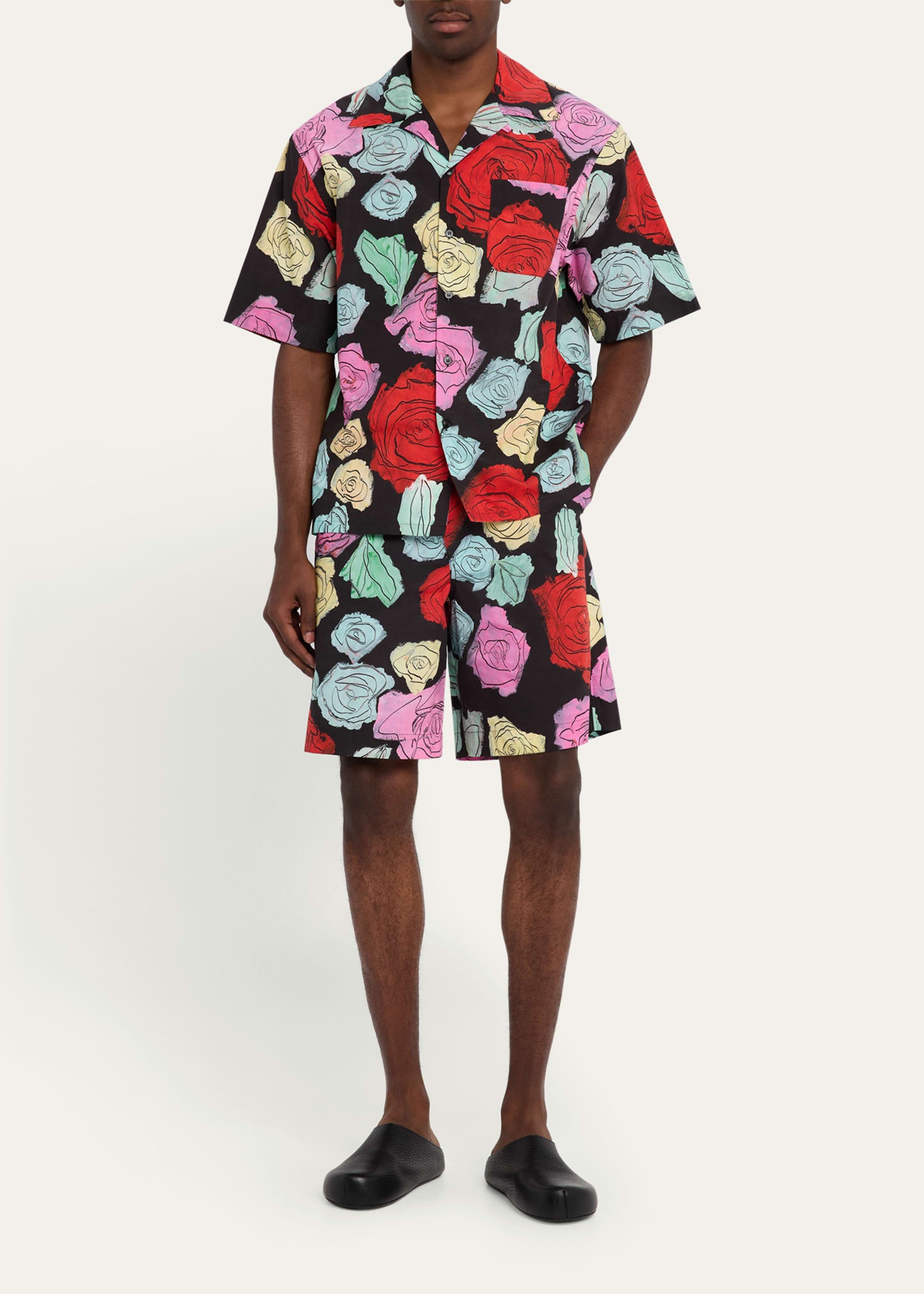 Men's Medium Roses Camp Shirt - 2