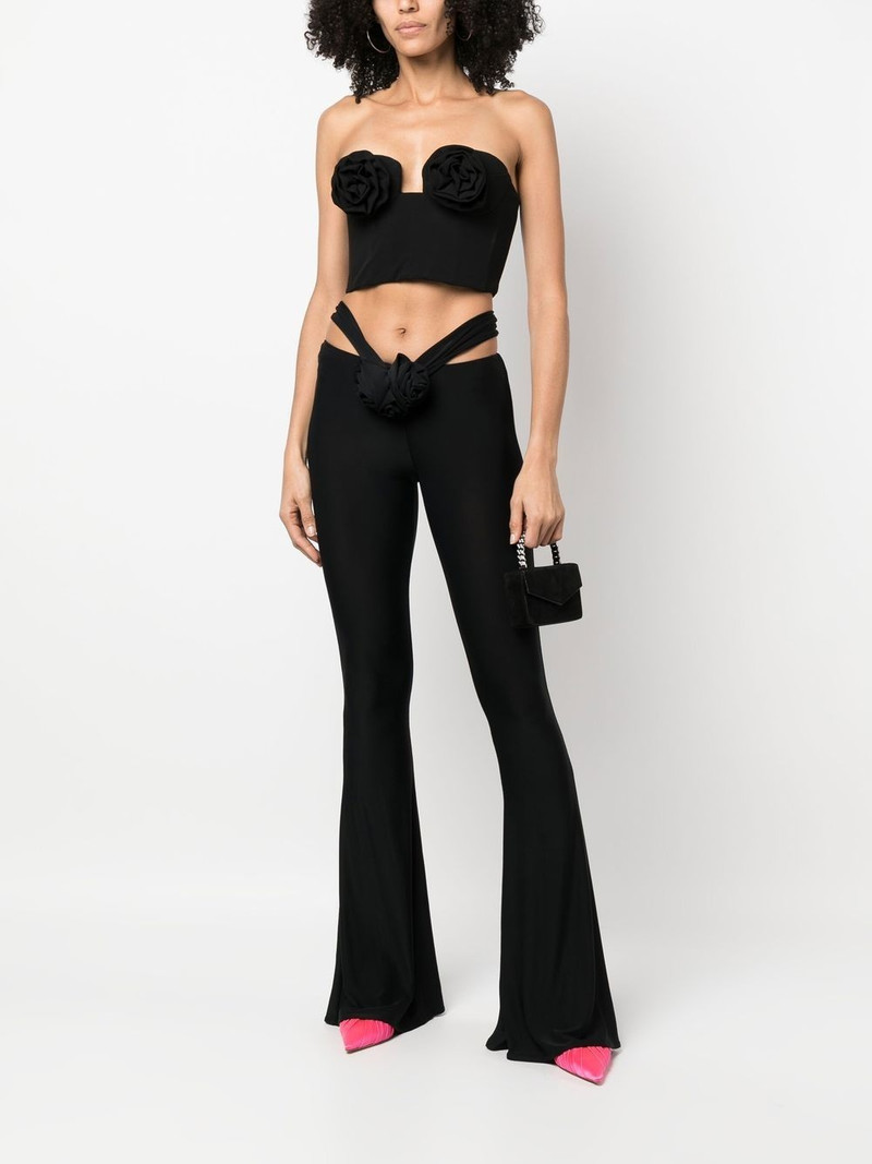 MAGDA BUTRYM flower applique bustier-style top outlook
