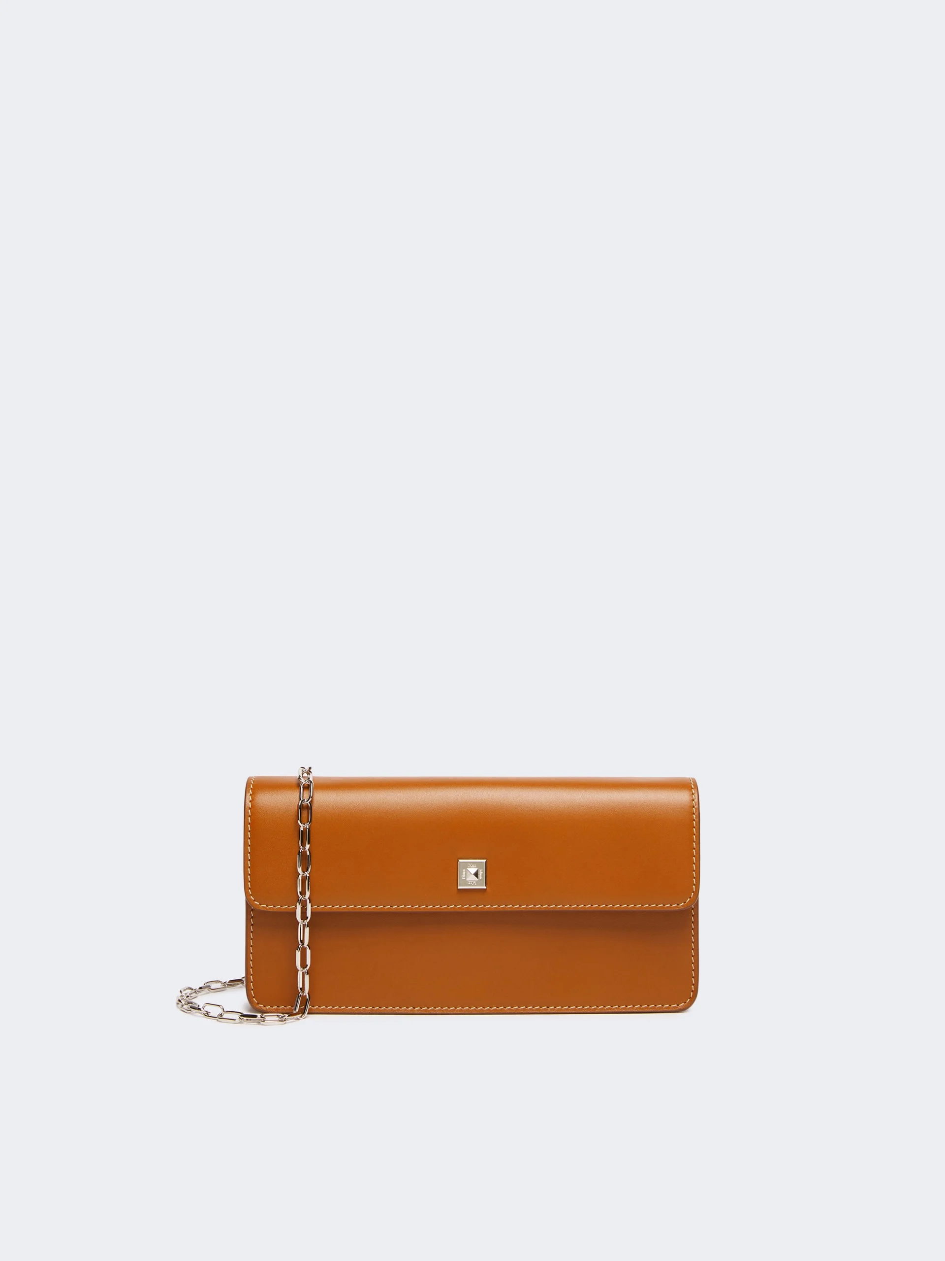 Leather phone pouch - RUST - 1