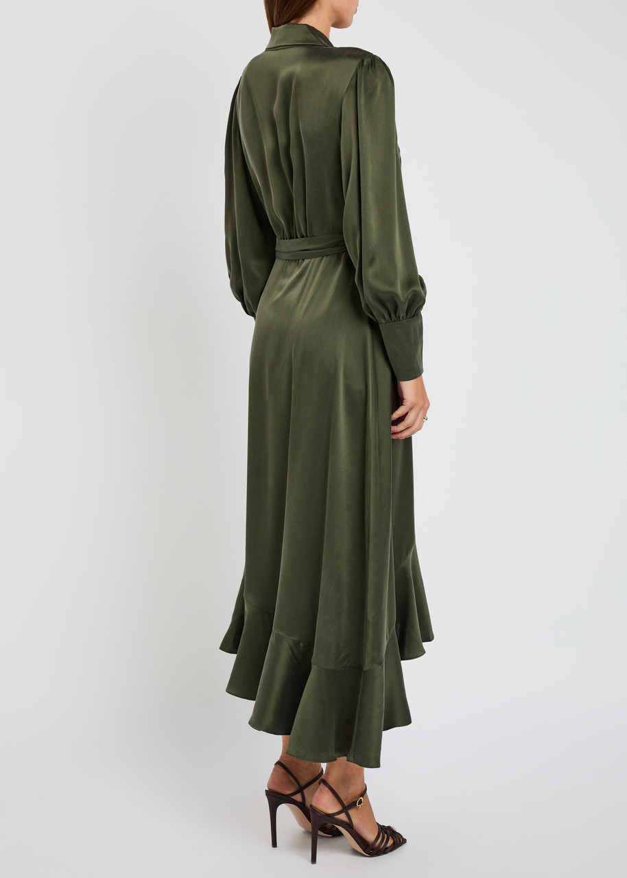 Zimmermann Silk-satin Midi Wrap Dress - 3