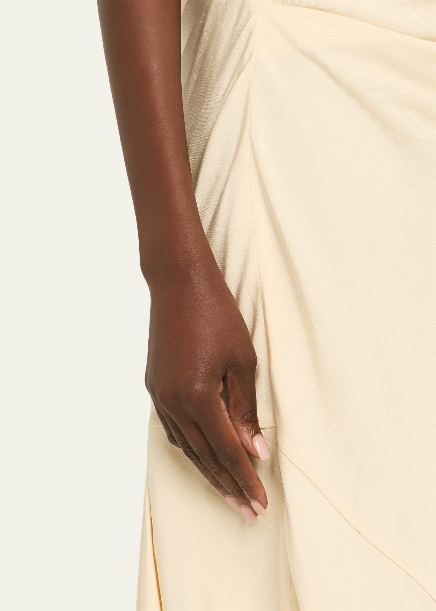 Hallie Hammered Viscose Draped Midi Dress - 5