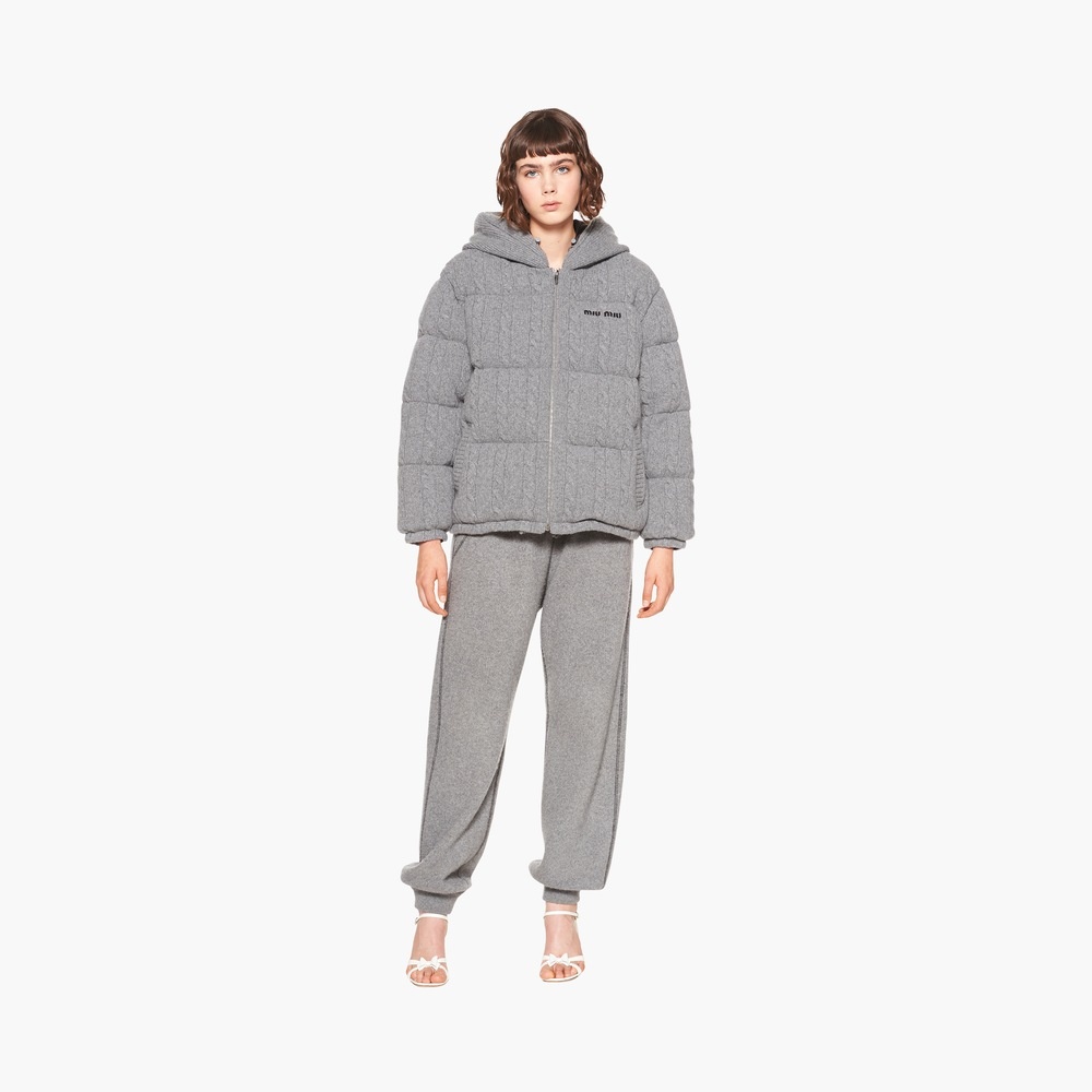 Hooded cashmere down jacket - 2