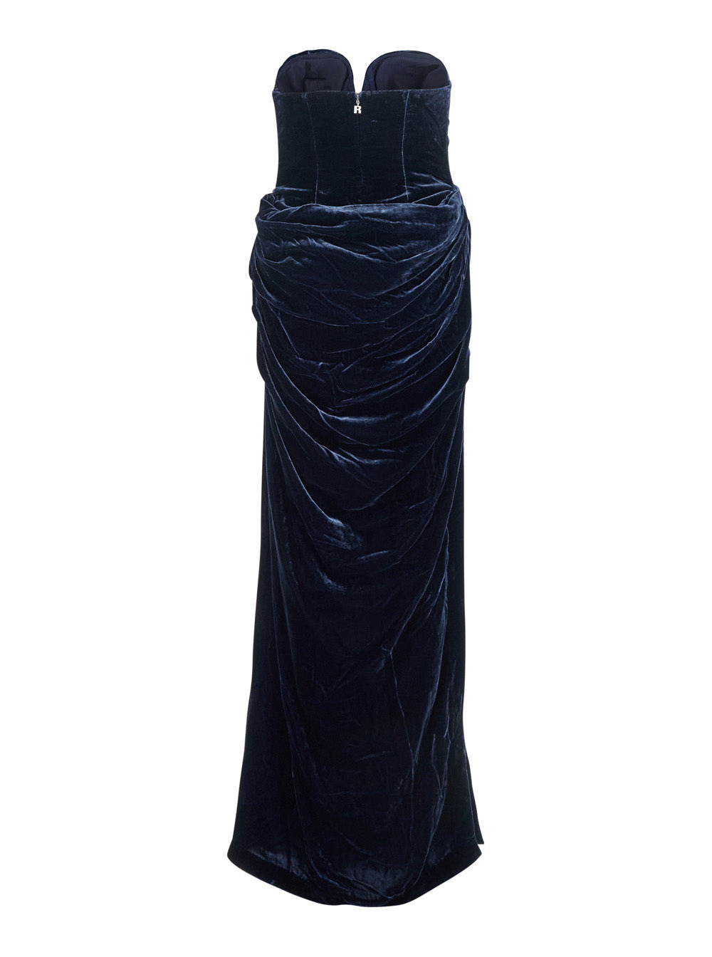 Rotate Women Silk Velvet Slit Dress - 2