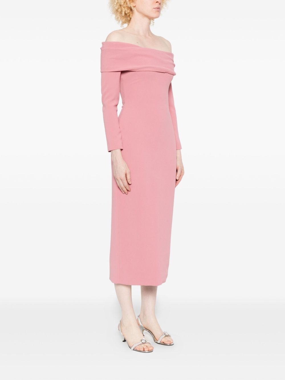 Yuni off-shoulder draped midi dress - 3