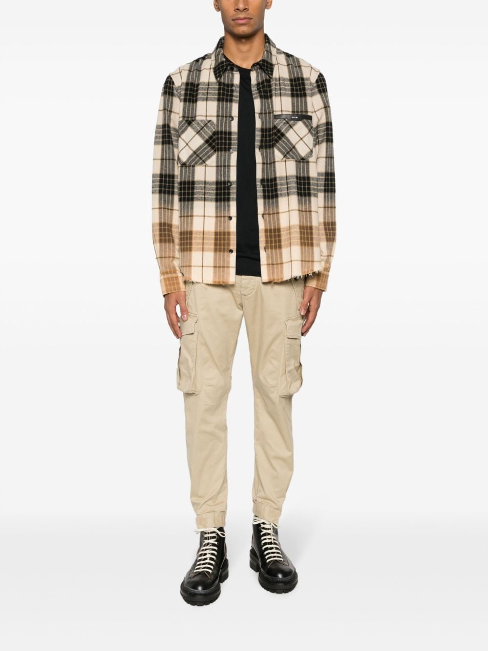 straight-leg cotton cargo trousers - 3