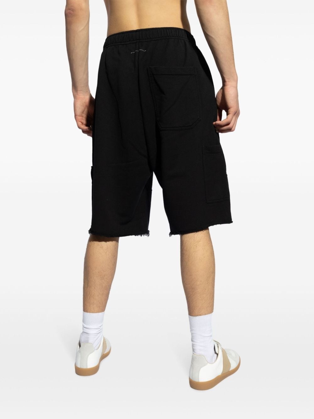 raw-cut cotton bermuda shorts - 4