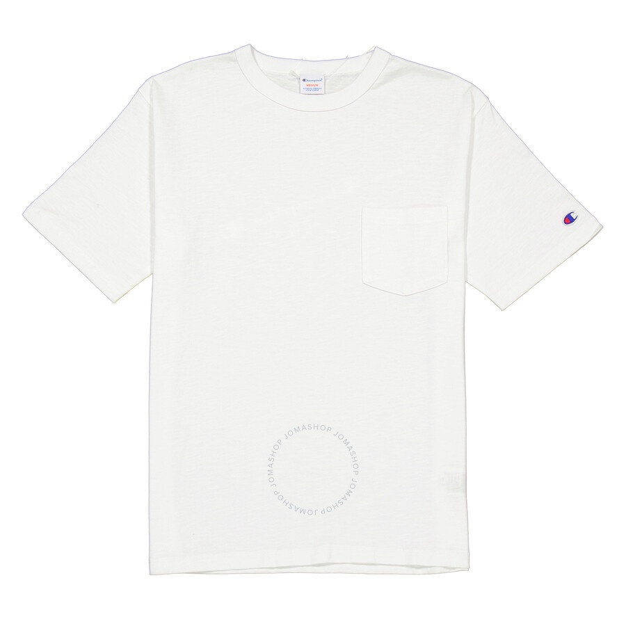 Champion Men's White Cotton Pocket T-shirt - 1