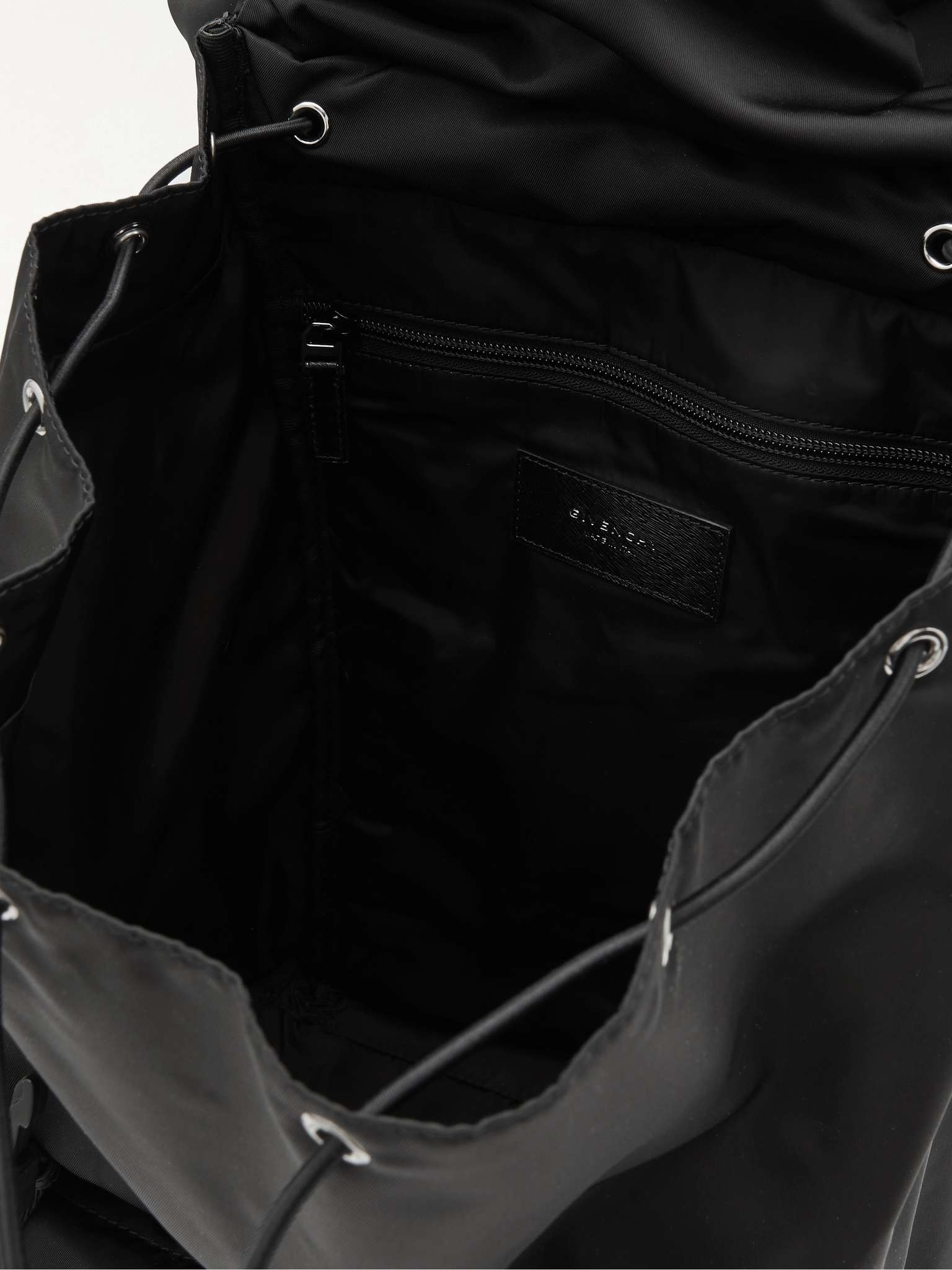 4G Light Leather-Trimmed Nylon Backpack - 3