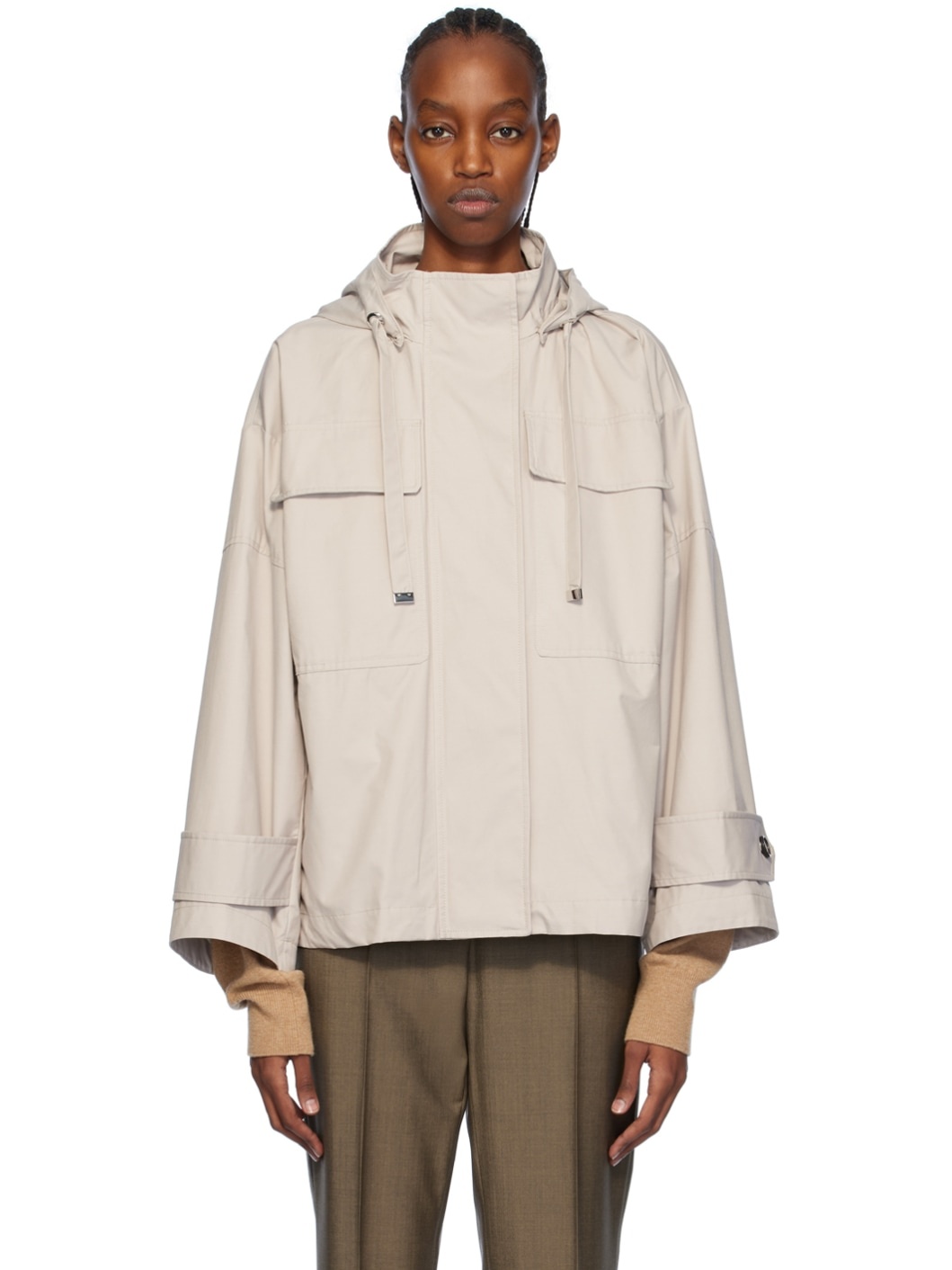 Beige Strench Jacket - 1