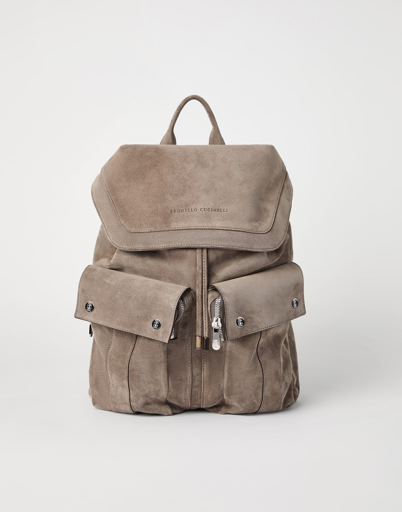 Suede leisure backpack 1