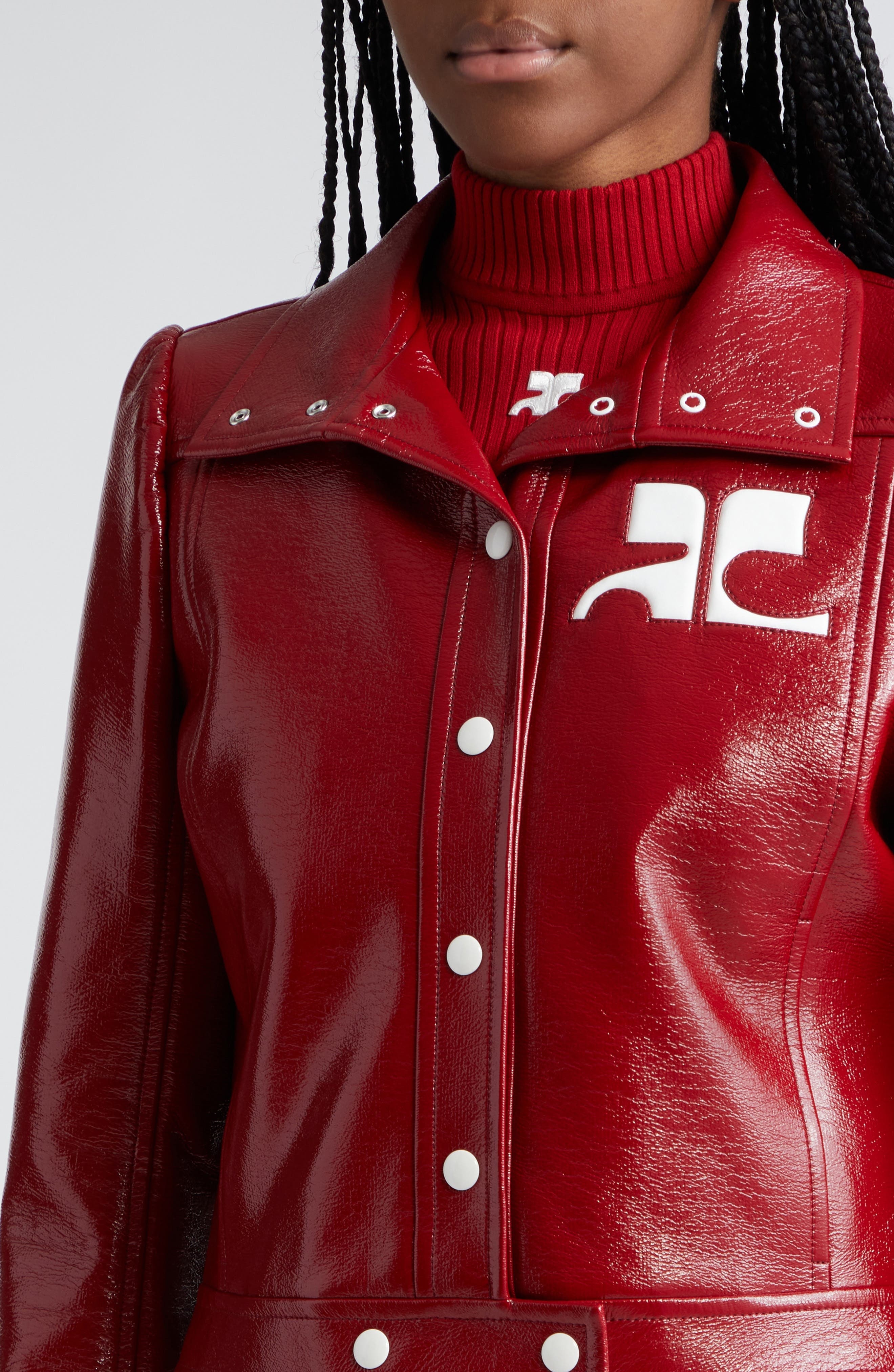 Courrèges Re-Edition Vinyl Jacket in Red at Nordstrom - 5