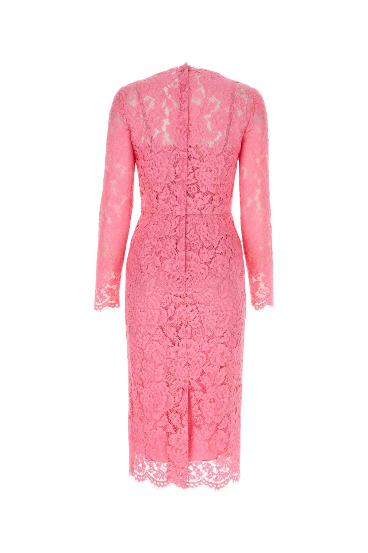 Dolce & Gabbana Women Pink Lace Dress - 2