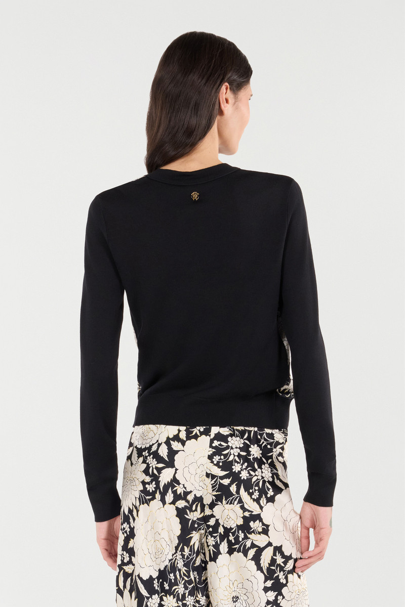 Silk-Blend Cardigan With Flowers 4