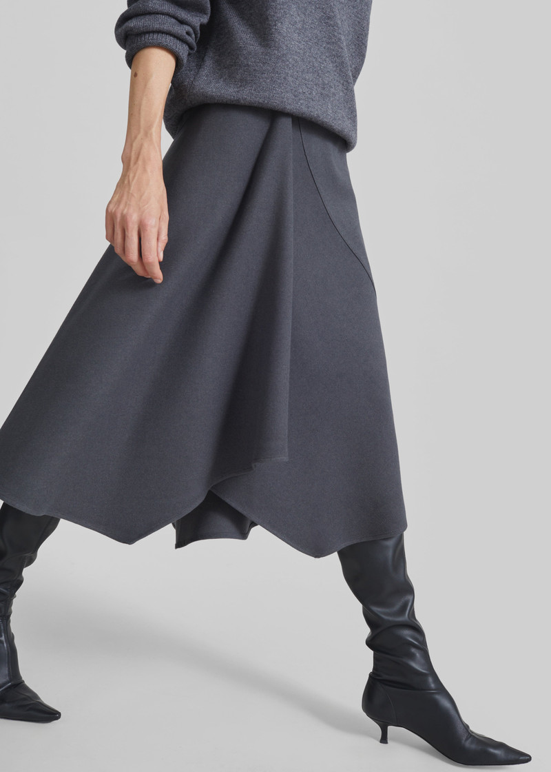 Bayel Flared Midi Skirt - Dark Grey 4