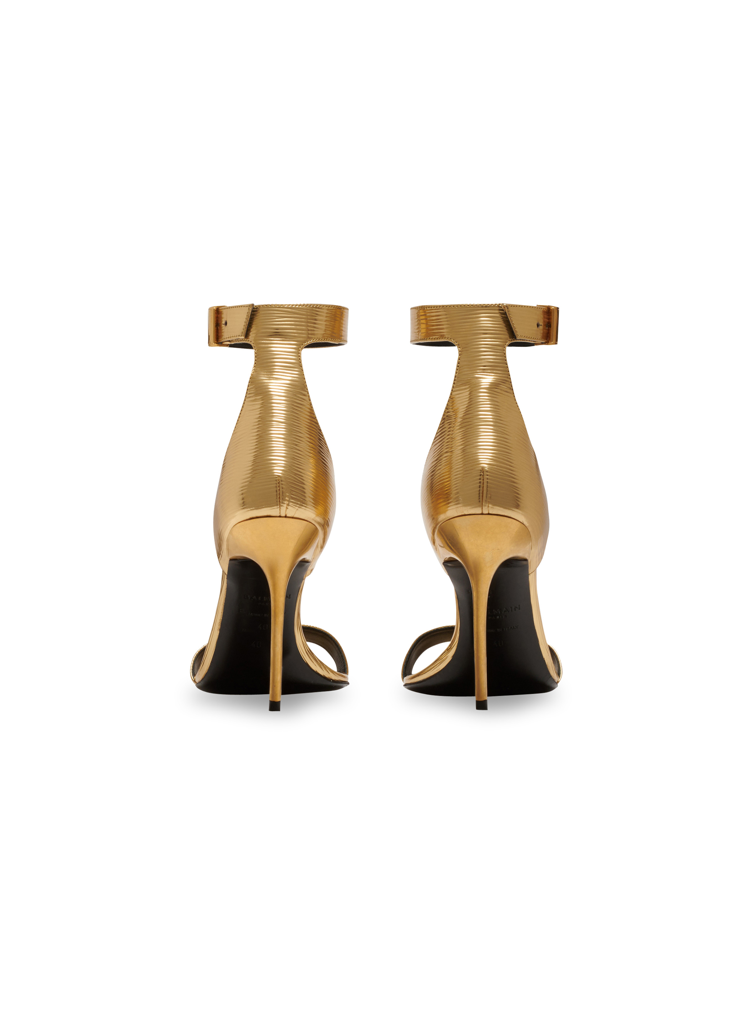 Uma laminated leather sandals - 4