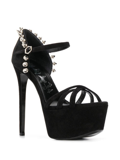 PHILIPP PLEIN stud-embellished platform sandals outlook