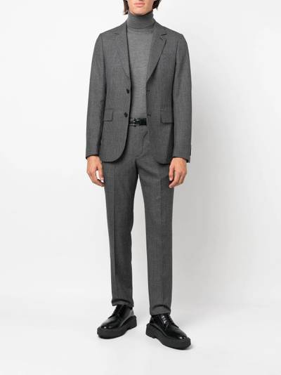 Sandro straight-leg houndstooth tailored trousers outlook