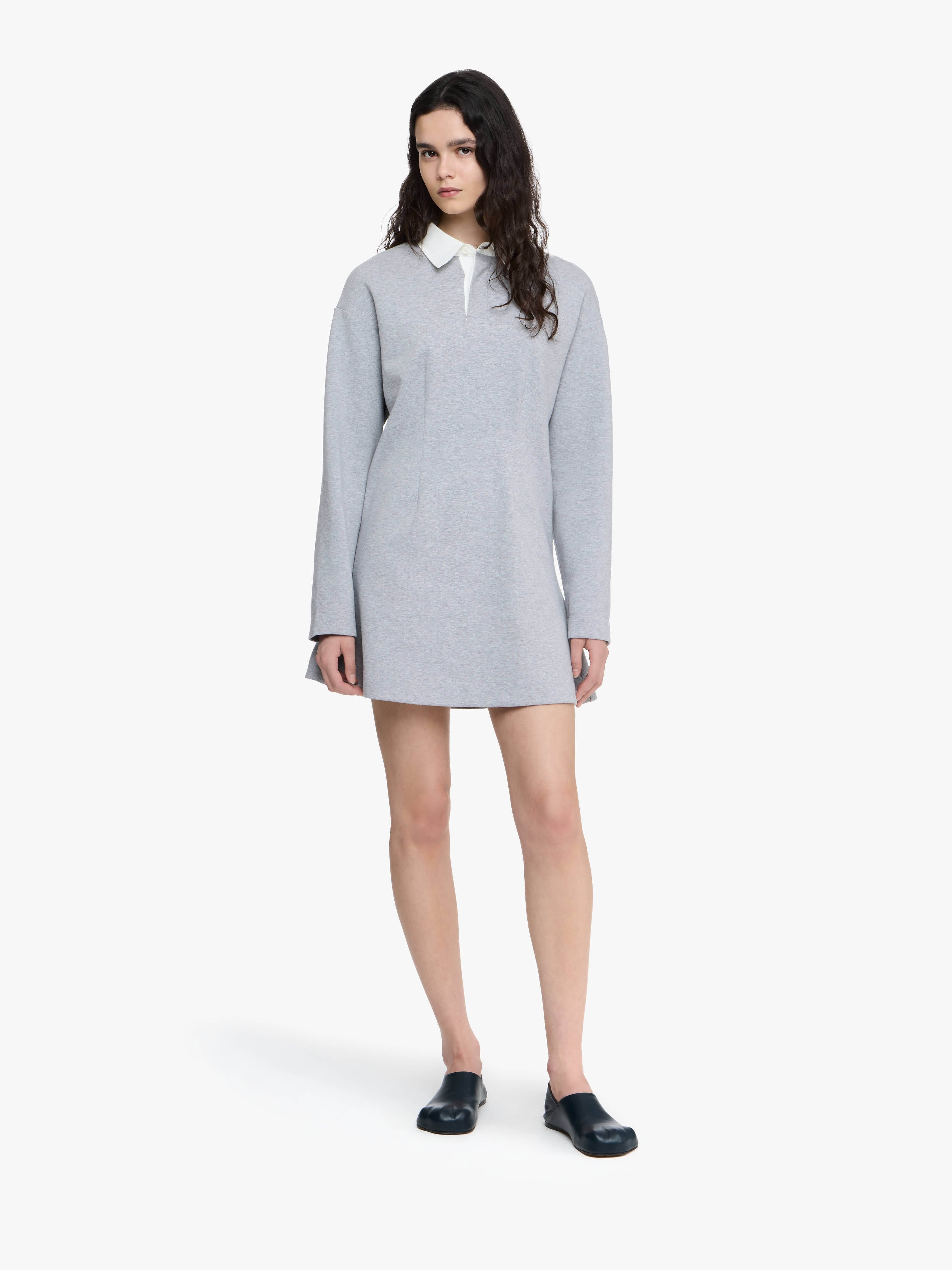 LONG SLEEVE POLO DRESS - 2