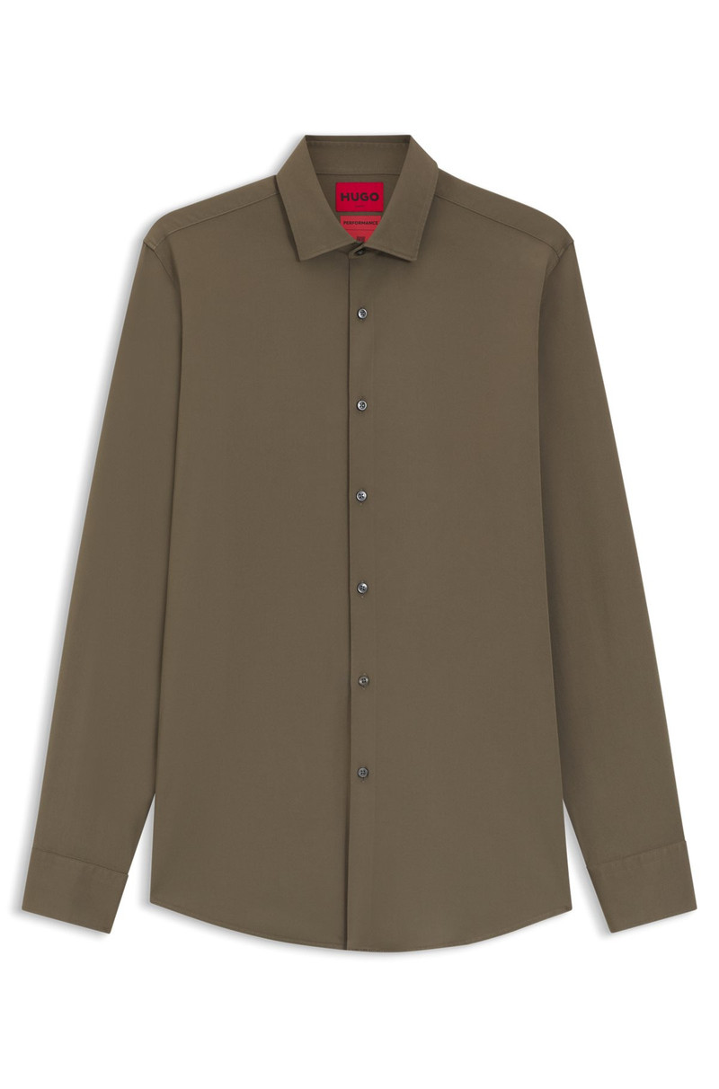 SLIM-FIT SHIRT IN STRETCH TWILL 1