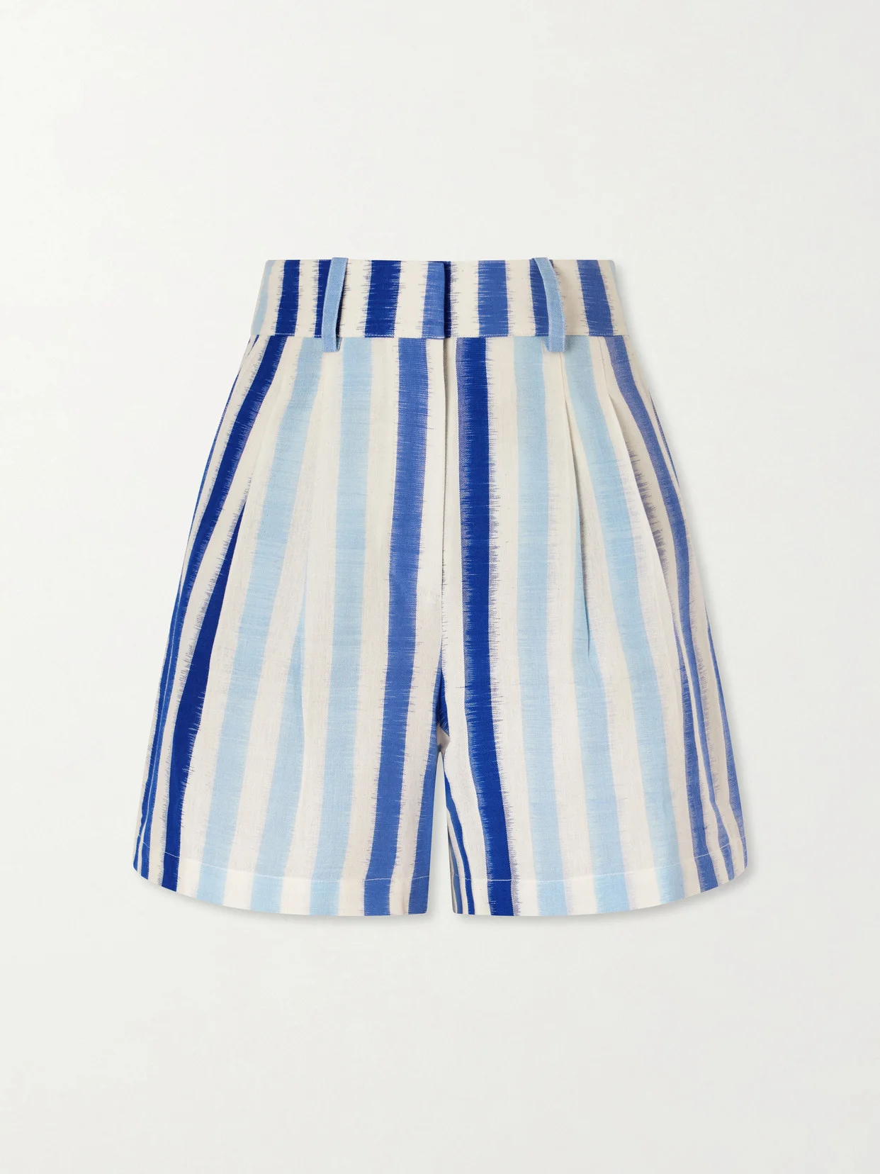 Beatrice Ikat Striped Cotton Shorts - 1