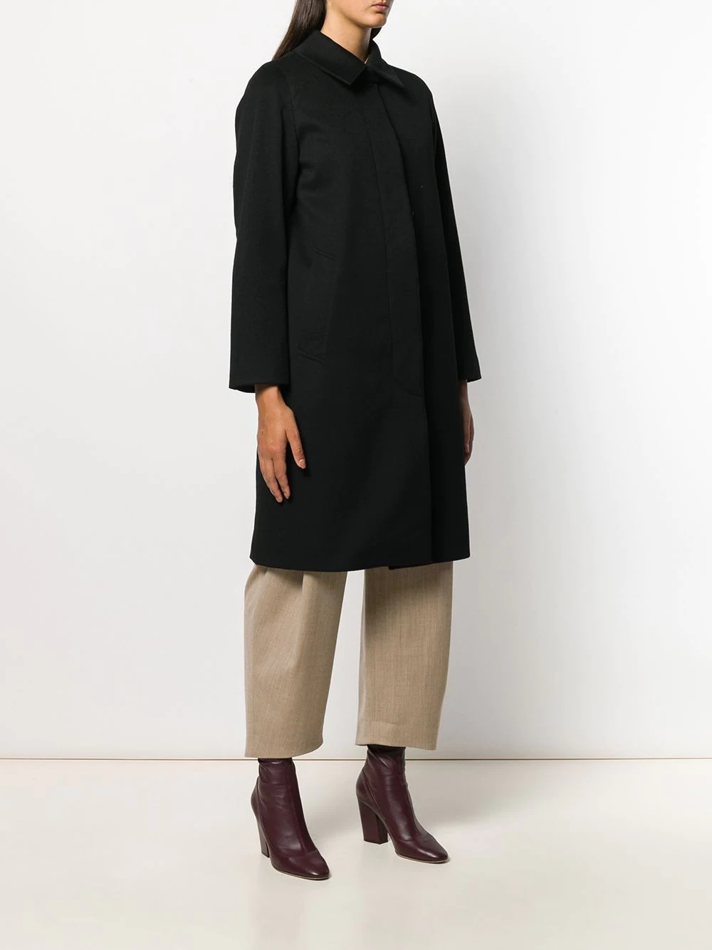 DUNKELD Black Storm System Wool 3/4 Coat | LM-1018F - 3