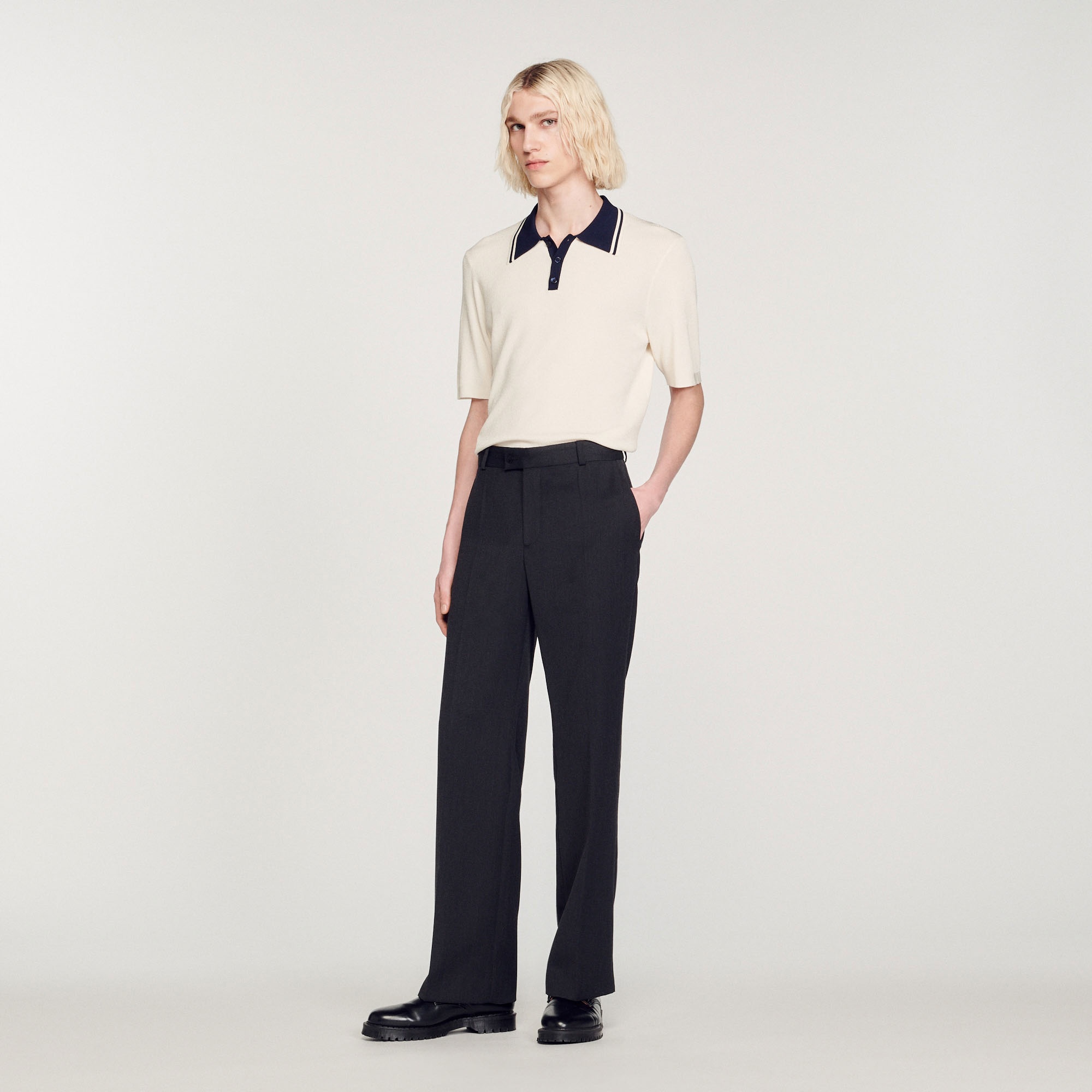Contrasting collar polo shirt - 2