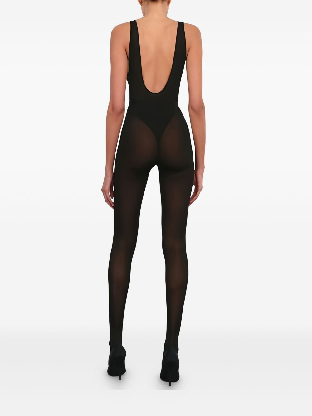 semi-sheer leggings - 4