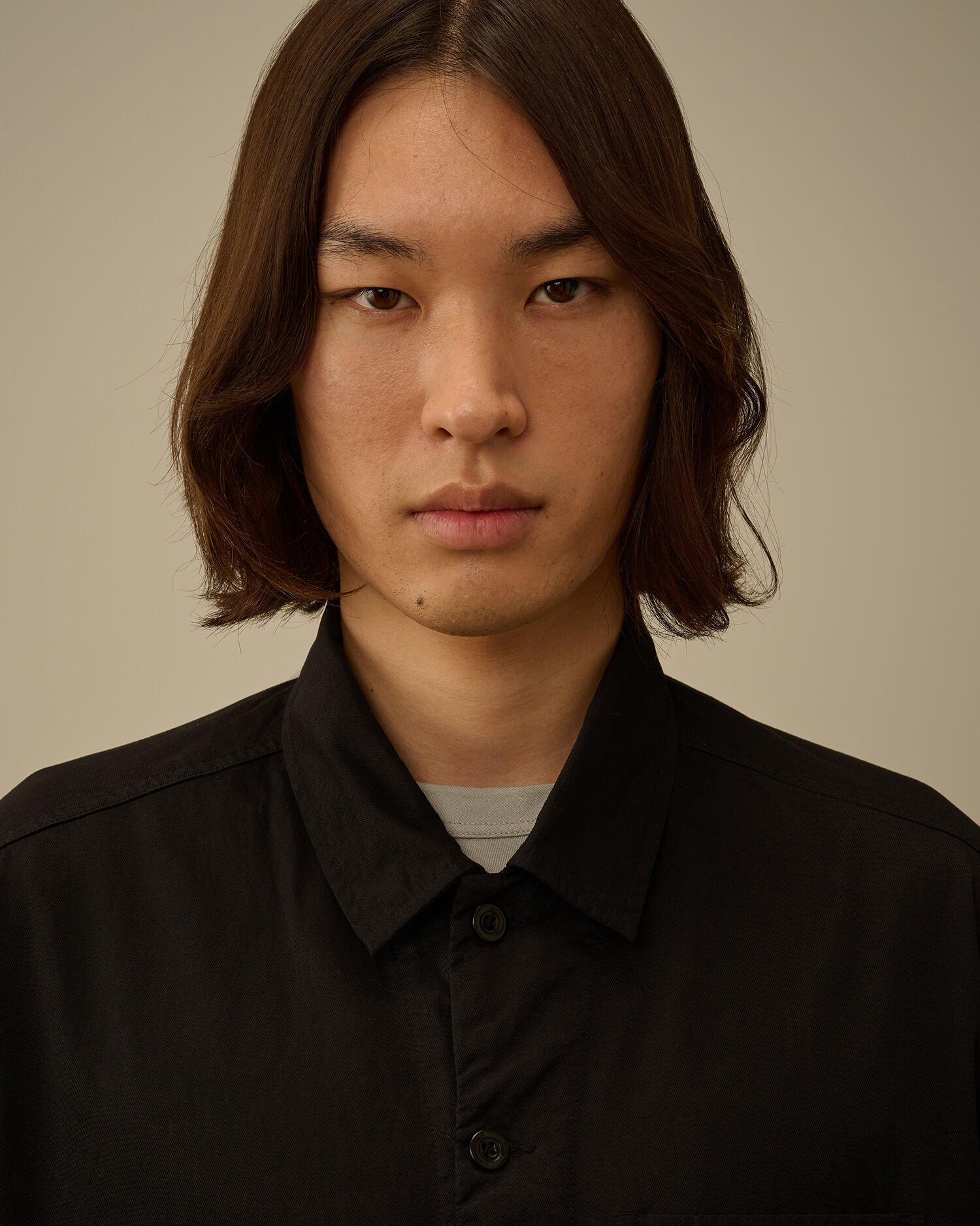 Diagonal Flatt Nylon Button Overshirt - 6