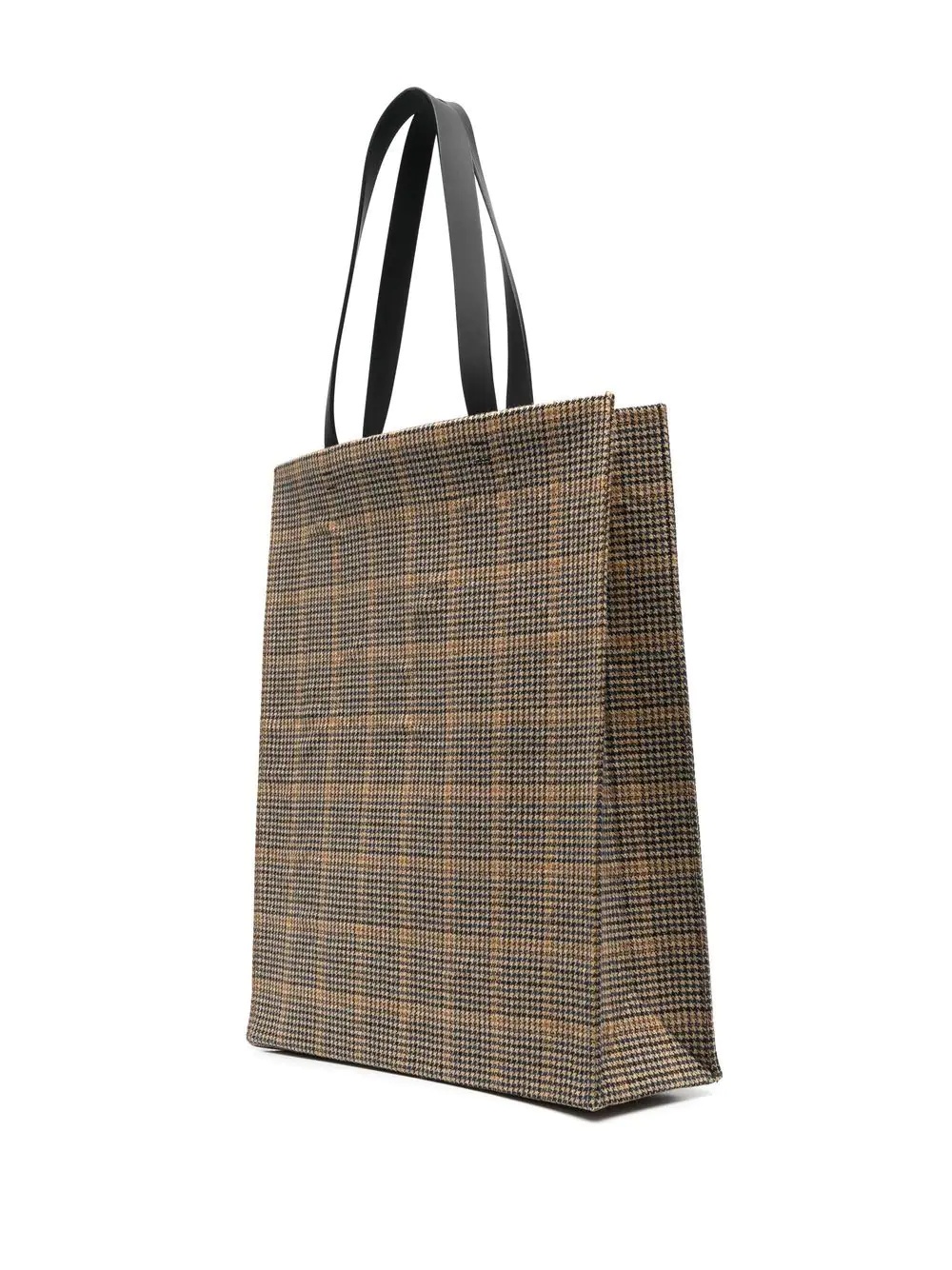 large houndstooth check wool tote bag - 3