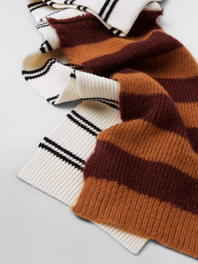 CONTRASTING-STRIPED WOOL AND MOHAIR SCARF - 3