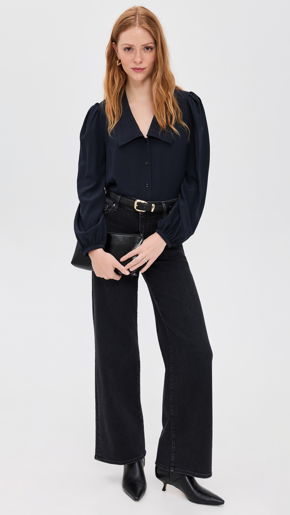The Long Sleeve Silk Sailor Blouse - 4