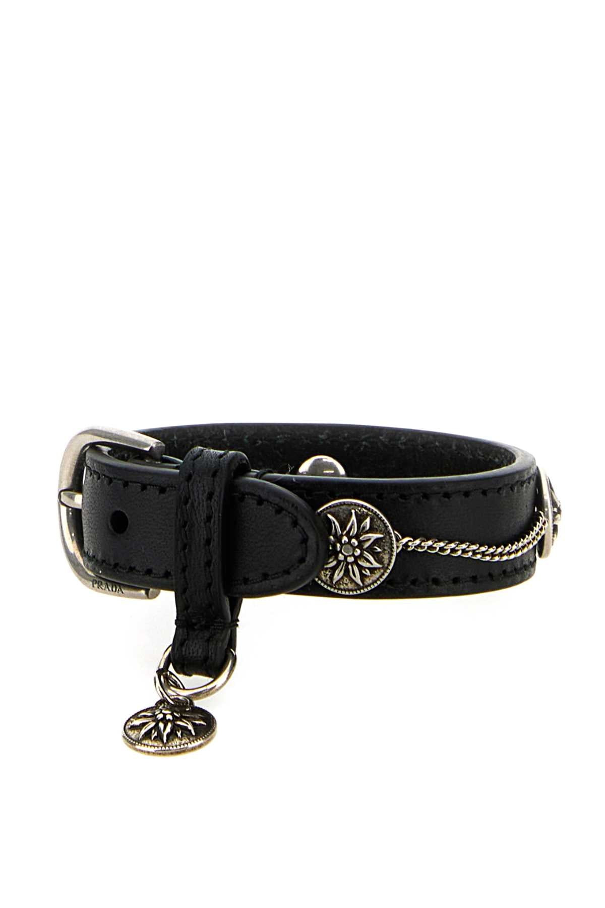 Prada Women Black Leather Bracelet - 3