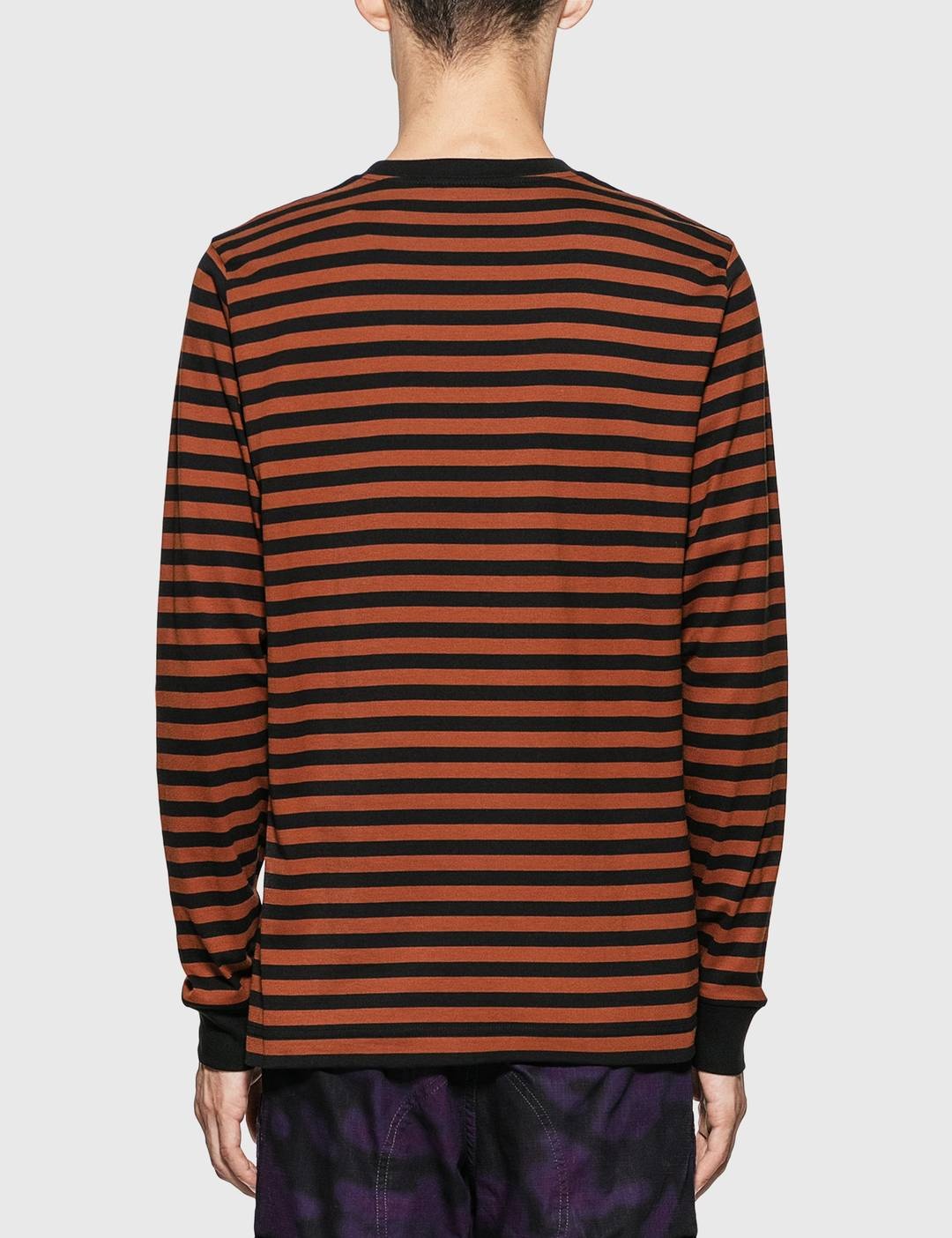 Long Sleeve Parker Stripe Pocket T-Shirt - 3