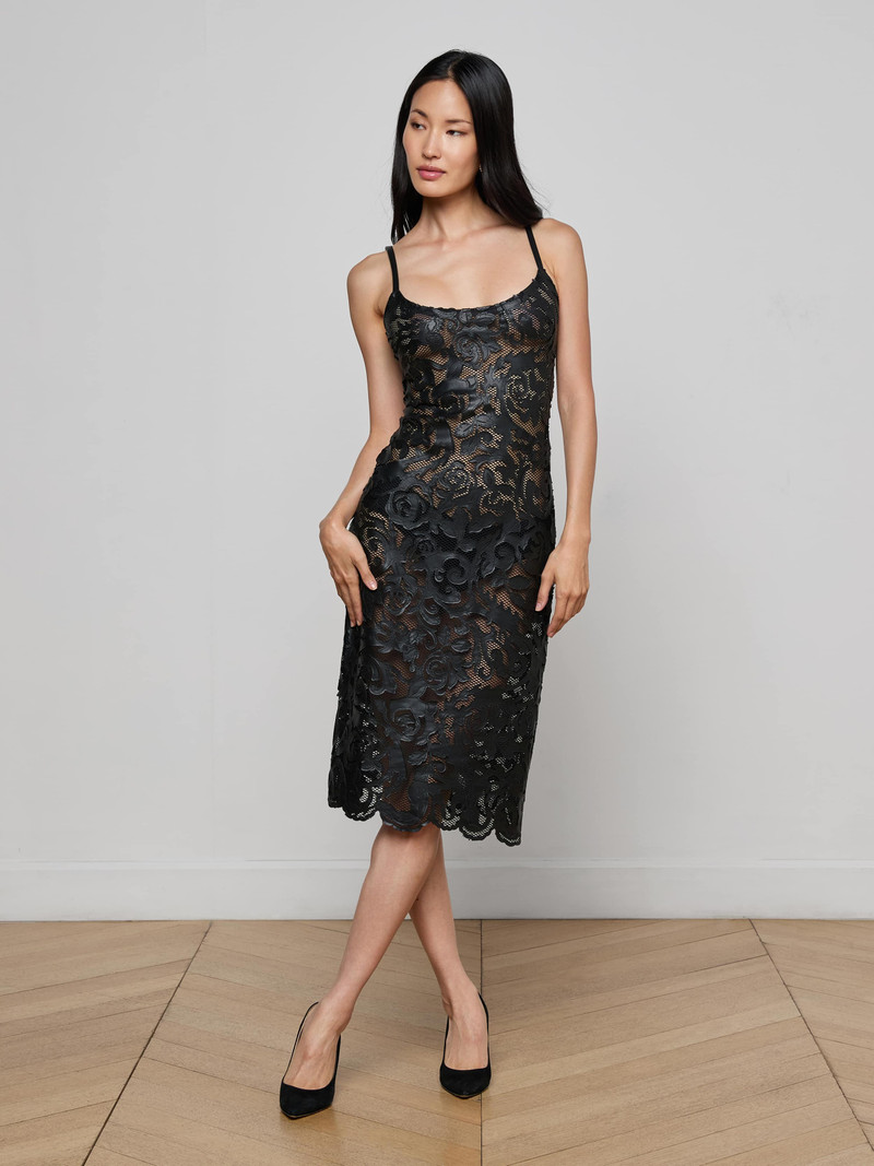 L'AGENCE Kazuko Vegan Leather Dress outlook