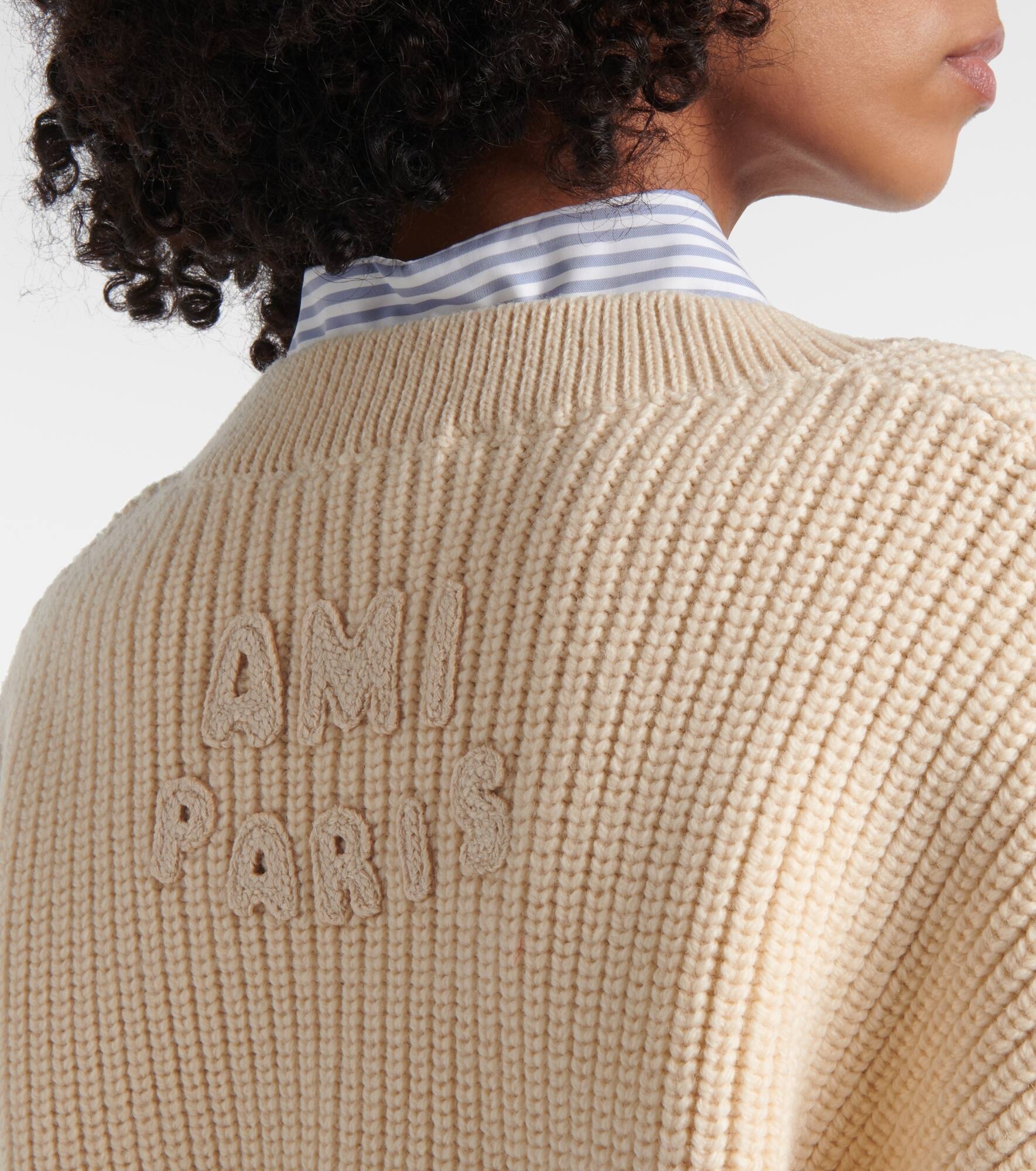 Ami De Cœur ribbed-knit virgin wool sweater - 6
