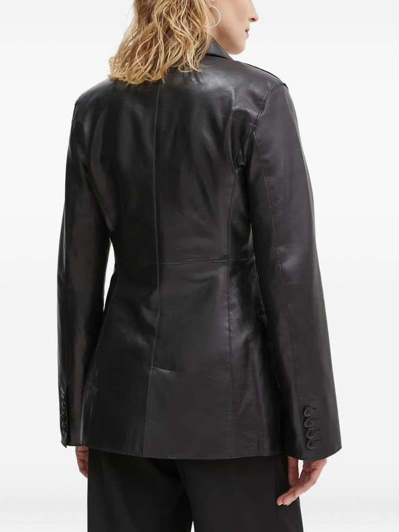 STAND STUDIO leather fitted blazer outlook