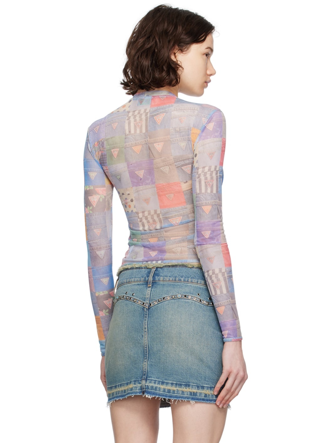 Multicolor Printed Long Sleeve T-Shirt - 3