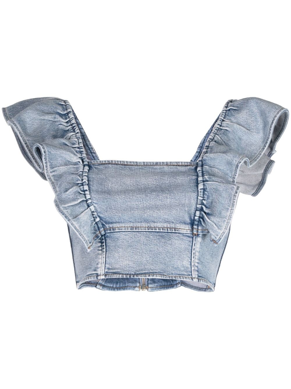 denim crop top - 1