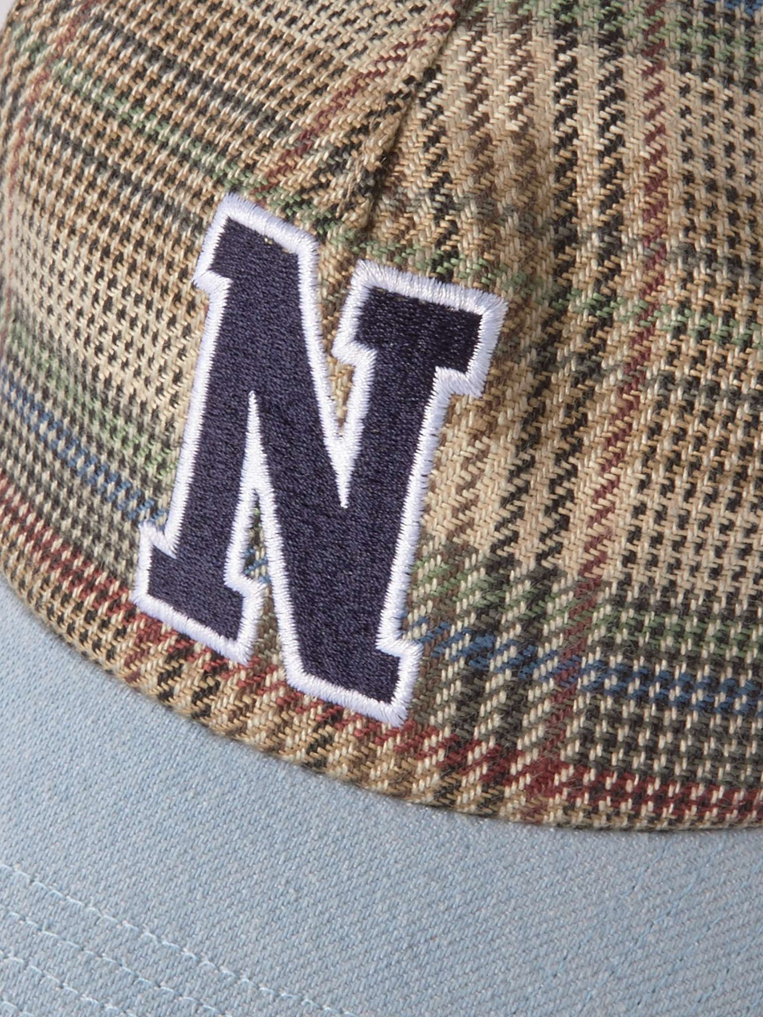 Logo-Embroidered Checked Linen Baseball Cap - 4
