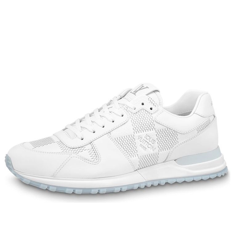 LOUIS VUITTON Run Away Sneakers 'White with Grey Plaid' 1AANML - 1