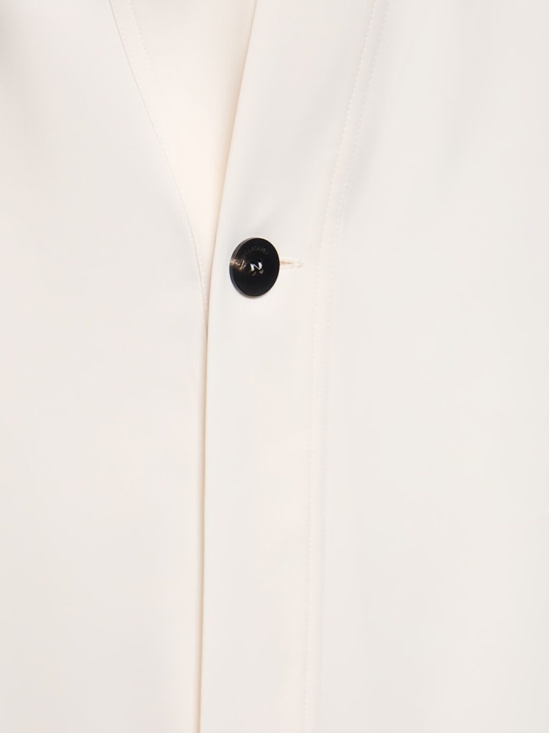 Single breasted viscose long jacket - 4