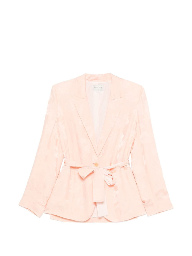 floral-print belted jacket 1
